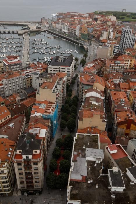 Gijón desde un dirigible