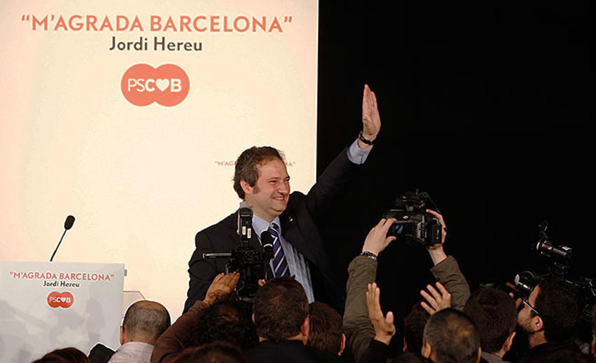Jordi Hereu inició la campaña del PSC por Barcelona en el Pati de les Dones, en el Centre de Cultura Contemporània de Barcelona
