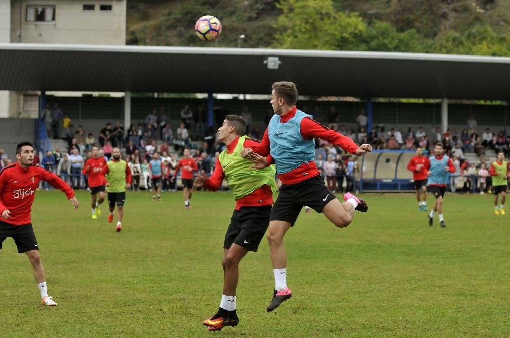 Entrenamiento del Sporting en Blimea