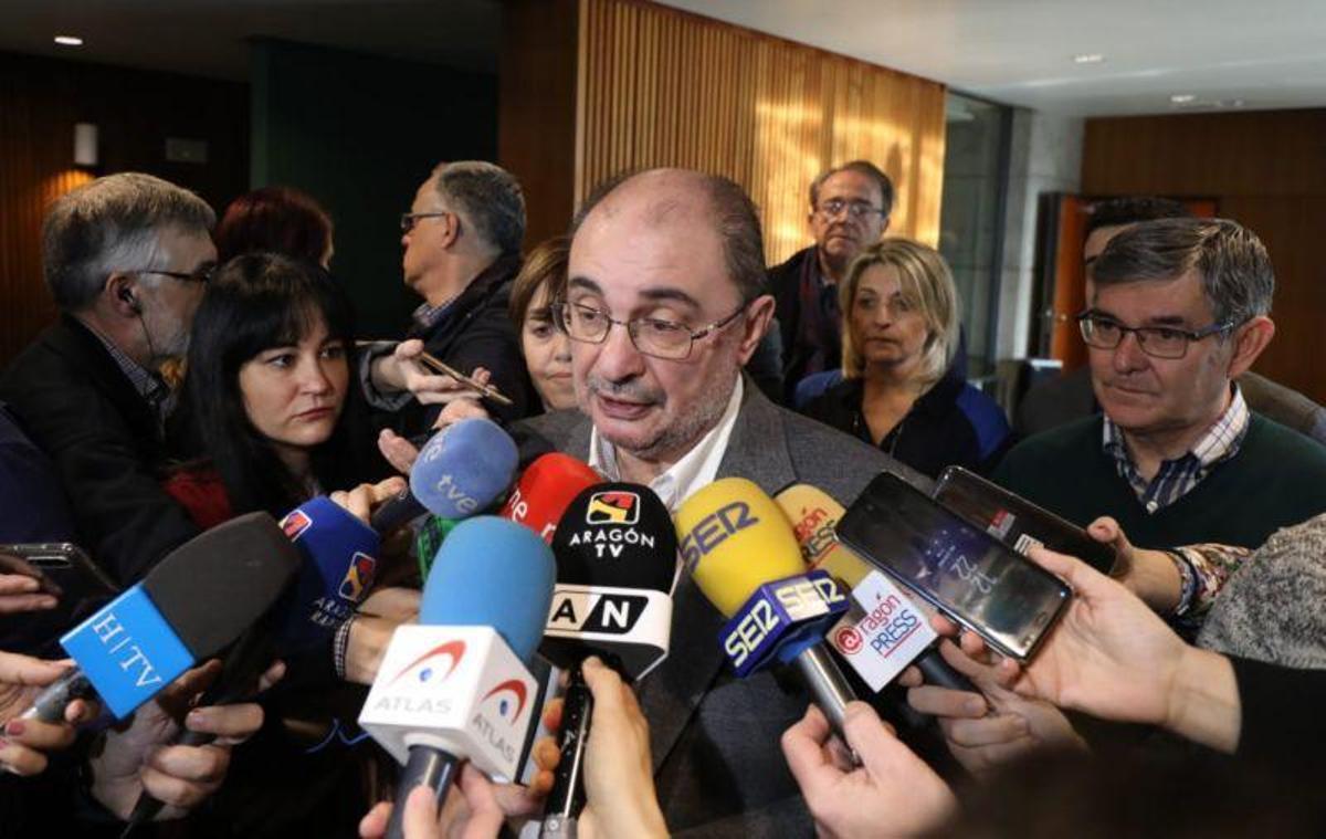 Lambán recuerda a Villanueva de Gállego que hay "otros 728 municipios dispuestos" a acoger a Amazon