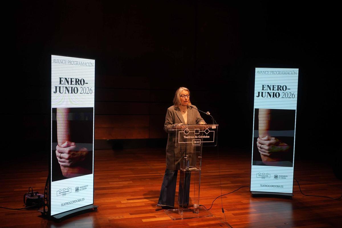 Presentación de la programación enero-junio 2026 de los teatros de Córdoba por Isabel Albás