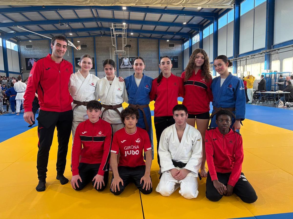 La representació del Girona Judo al Campionat de Catalunya cadet