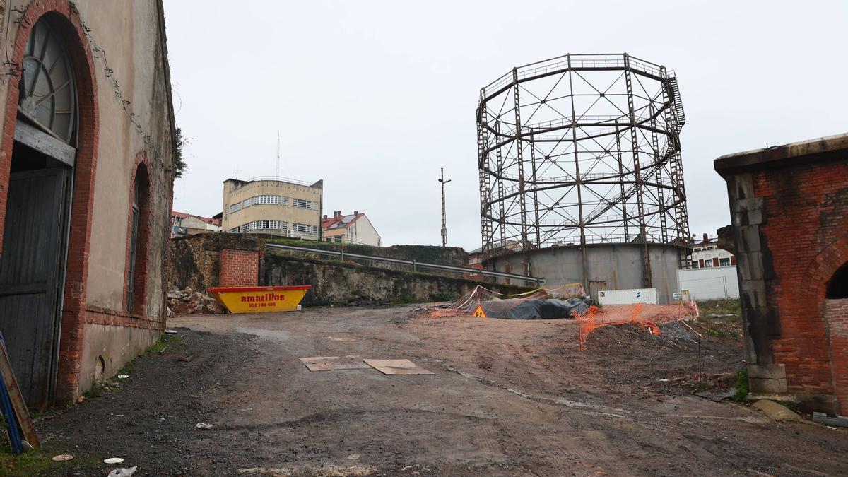 El gasómetro de la Fábrica de Gas.