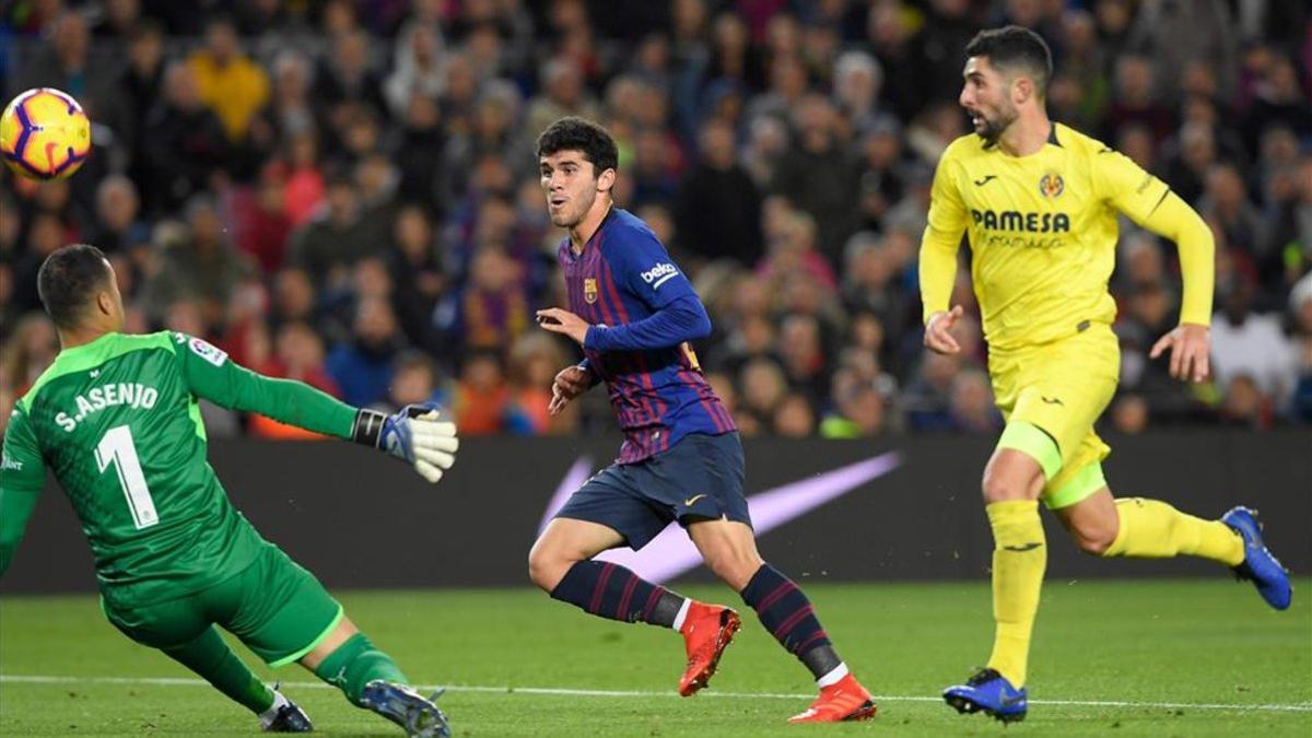 Primer golazo de Aleñá en la Liga con el Barça