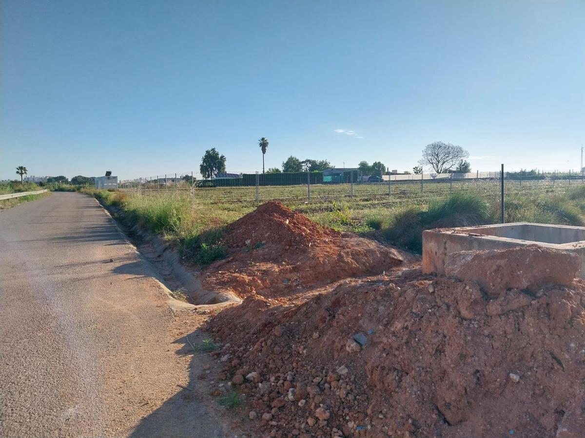 Las obras han arrancado esta semana en los alrededores del Hort de l'Alemany de Benifaió.