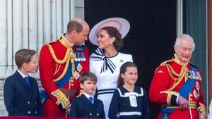 Familia real británica en el Trooping The Colour