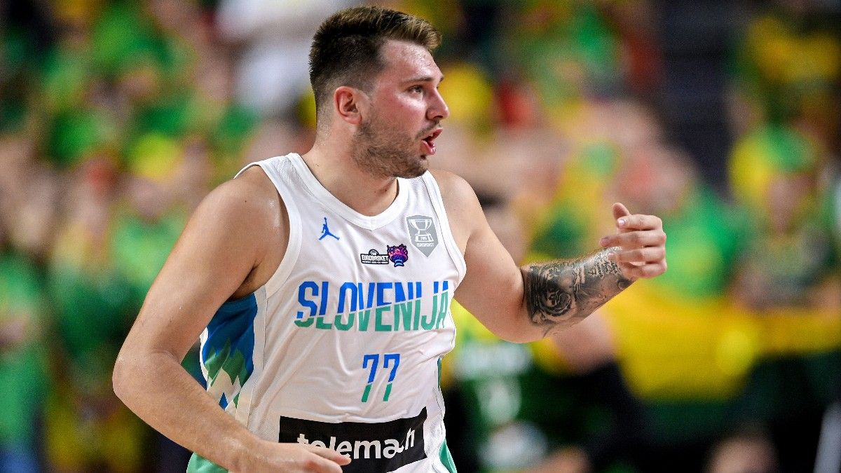 Luka Dončić durante el Eurobasket