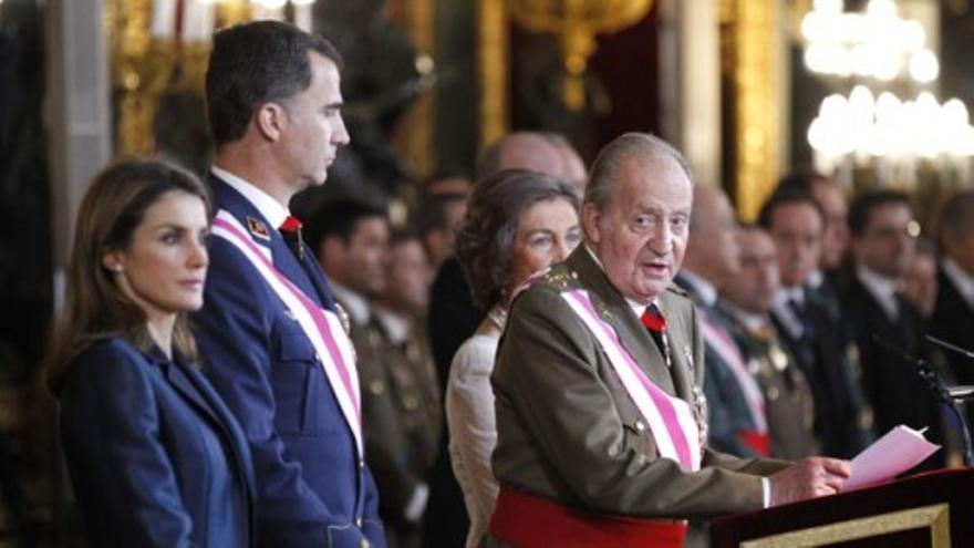 El Rey pronuncia el discurso en la celebración de la Pascua Militar