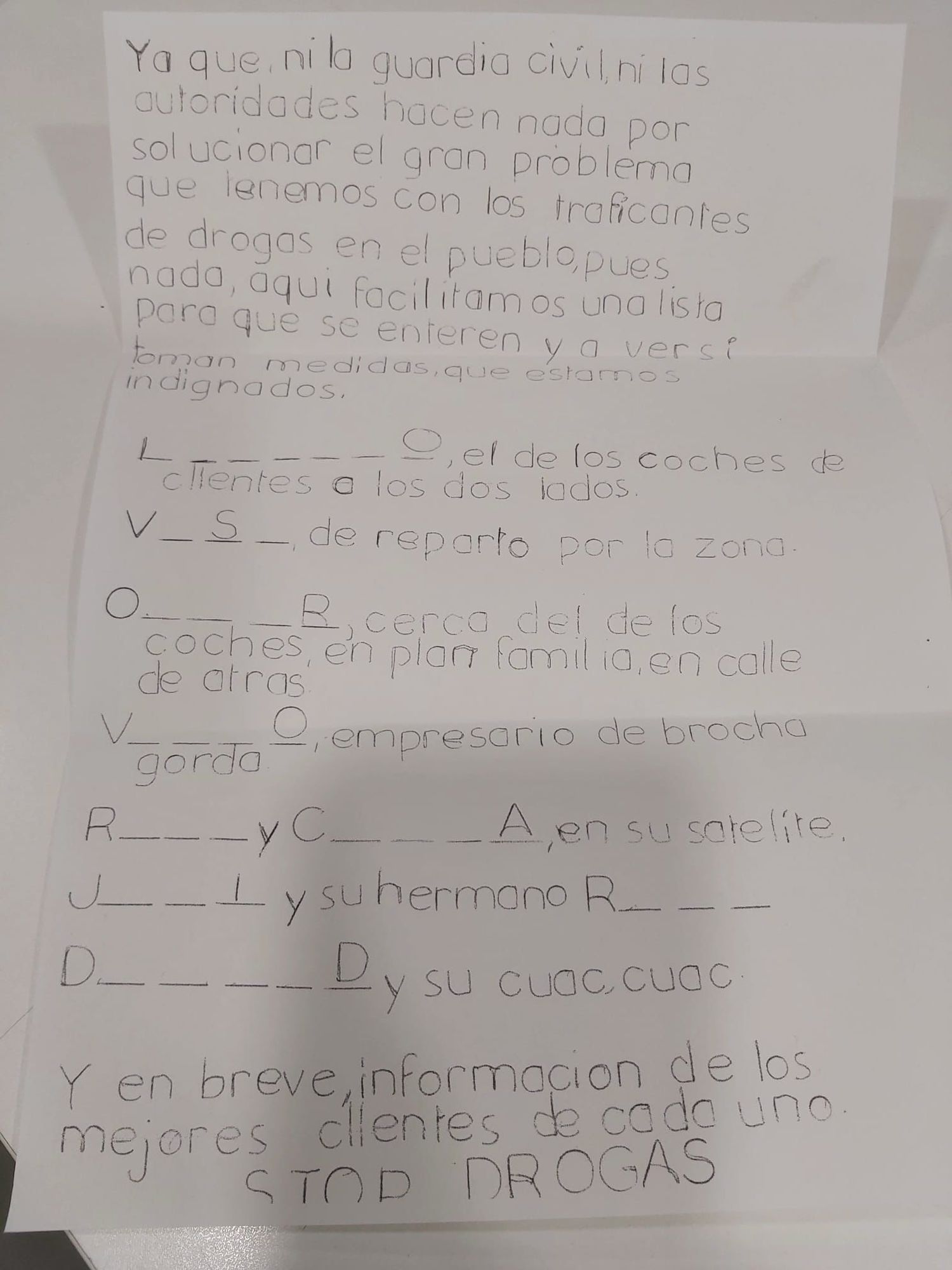 El justiciero de Viver': un vecino revela el nombre de personas que  presuntamente trafican con droga en el municipio - El Periódico Mediterráneo