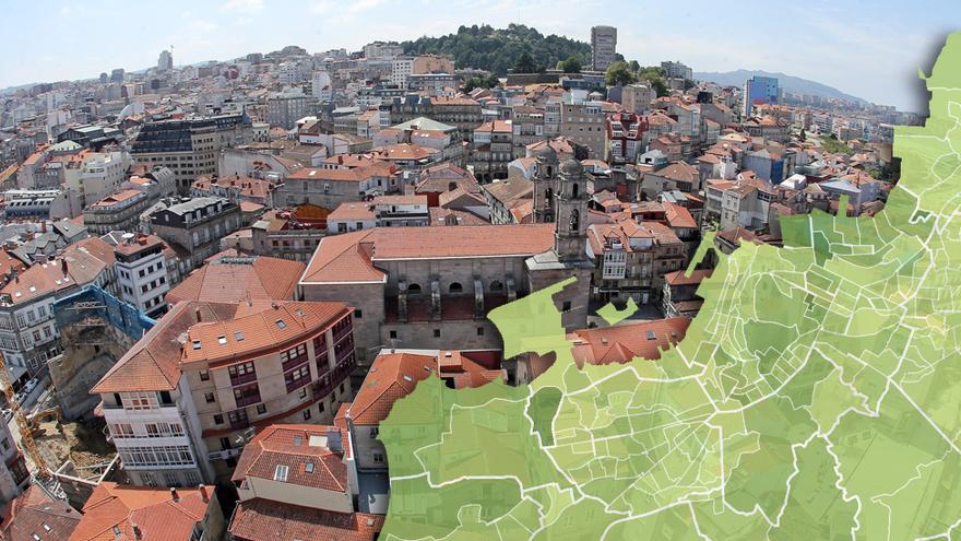 Ganar 30.000 euros más al año por residir en la acera de enfrente: descubre el otro mapa de Vigo