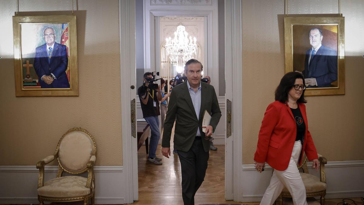 El sindic del PPCV, Fernando Pastor, acude este martes a la junta de portavoces en las Corts.