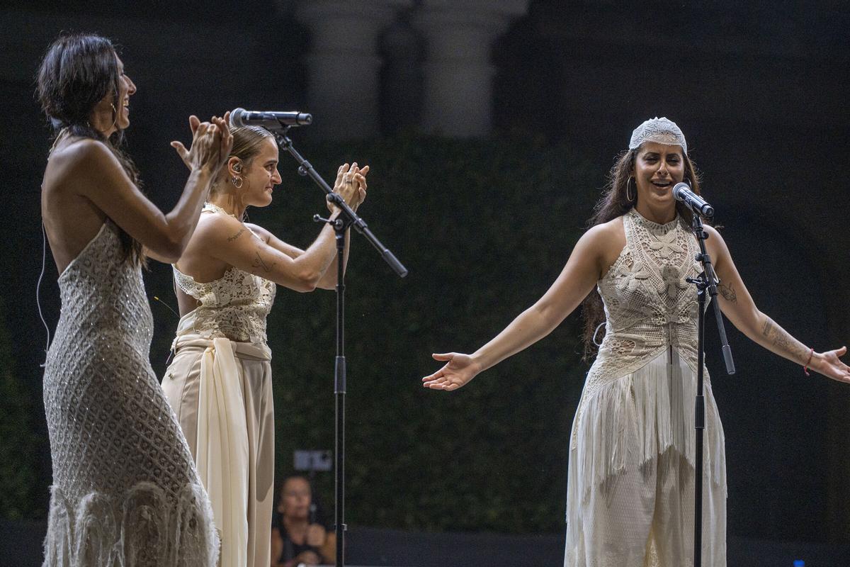 El grupo Las Migas durante su actuación en los jardines del Palau de Pedralbes dentro del Festival Les Nits Occident