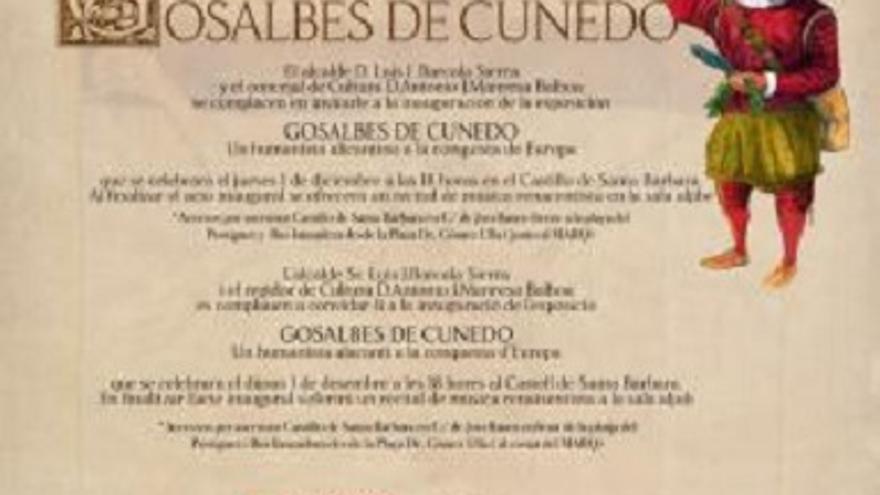 Gosalbes de Cunedo, un humanista alicantino a la conquista de Europa
