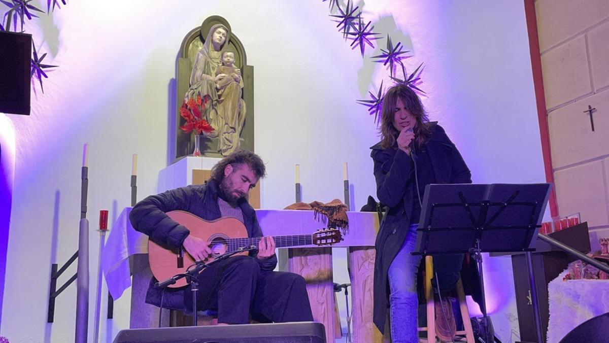 Un moment del concert de Pujol, diumenge a Blanes.