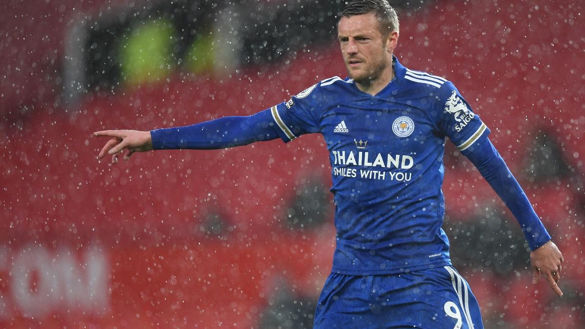 Jamie Vardy, del Leicester, durante un partido de la Premier League inglesa ante el Manchester United