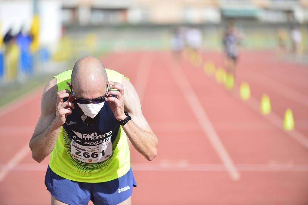 Pruebas de atletismo nacional en la pista de atletismo de Cartagena este domingo