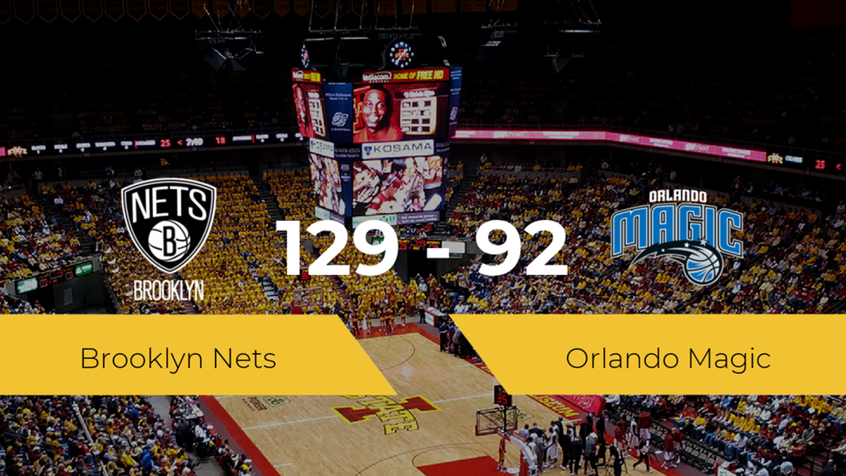 Brooklyn Nets gana a Orlando Magic por 129-92
