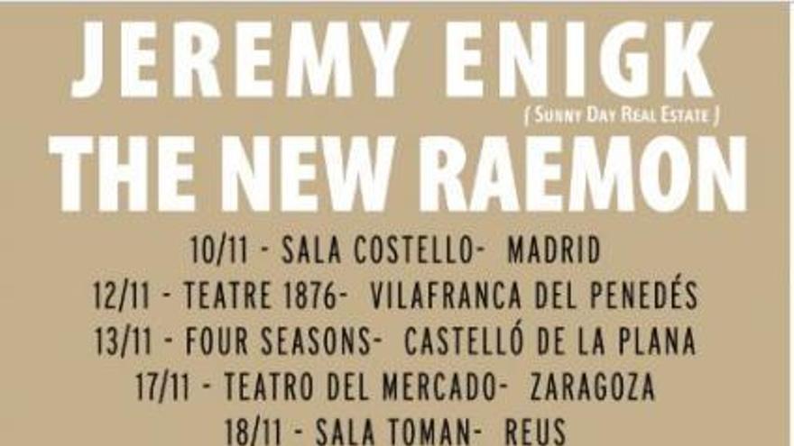 El concierto de Jeremy Enigk y The New Raemon será este sábado a las 20 horas
