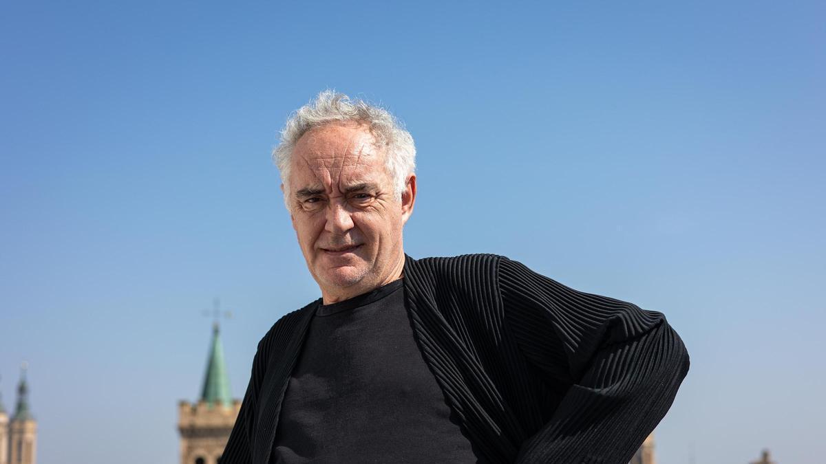 Entrevista al chef Ferrán Adriá en Zaragoza.