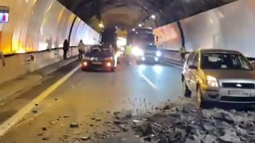 Un BULO alarma sobre un desprendimiento en un túnel en Gran Canaria
