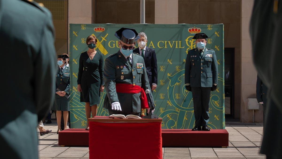 El general Tovar Jover pide a los catalanes que no sientan a la Guardia Civil como "ajena", en el acto de toma de posesión de su cargo