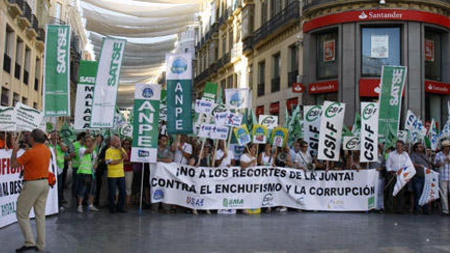 Todas las manifestaciones se encontraron en las calles del Centro, por lo que pitaron juntas.