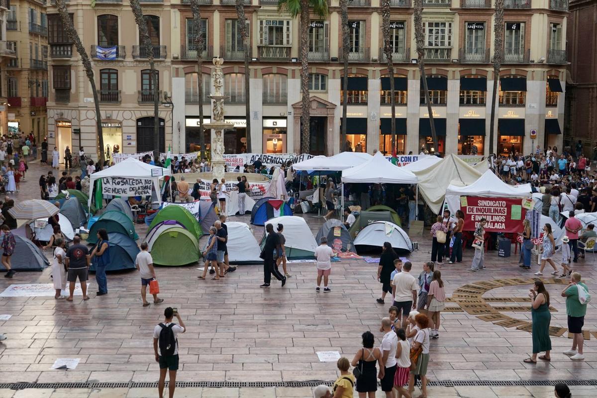 Acampada por la vivienda en Málaga