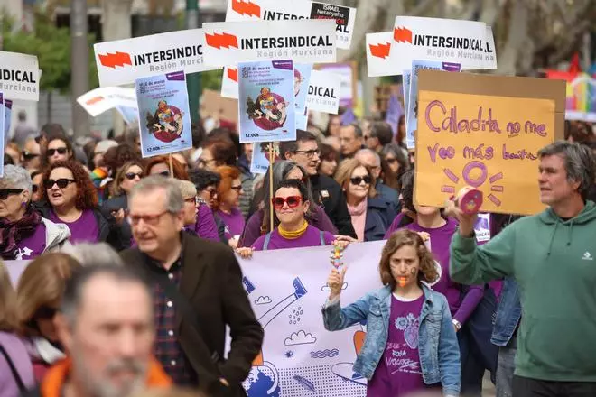 Las imágenes de la manifestación del 8M en Murcia