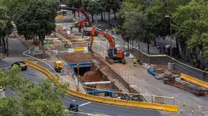 Vista del cajón del nuevo colector, que desdobla el ya construido en el siglo XIX y dobla la capacidad.