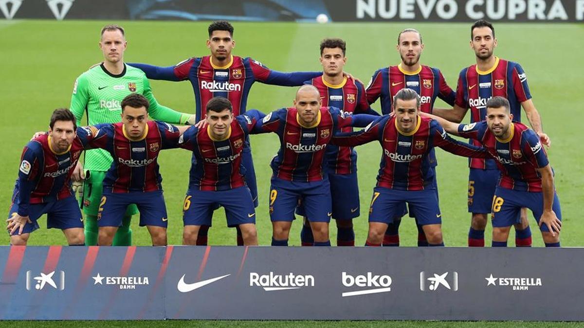 Un once del FC Barcelona de la temporada en curso (2020-21)