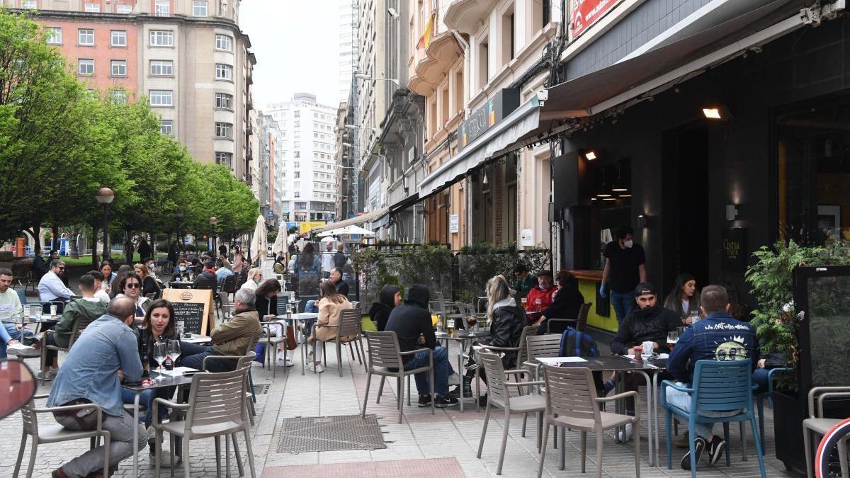 Terraza de la plaza de Vigo.