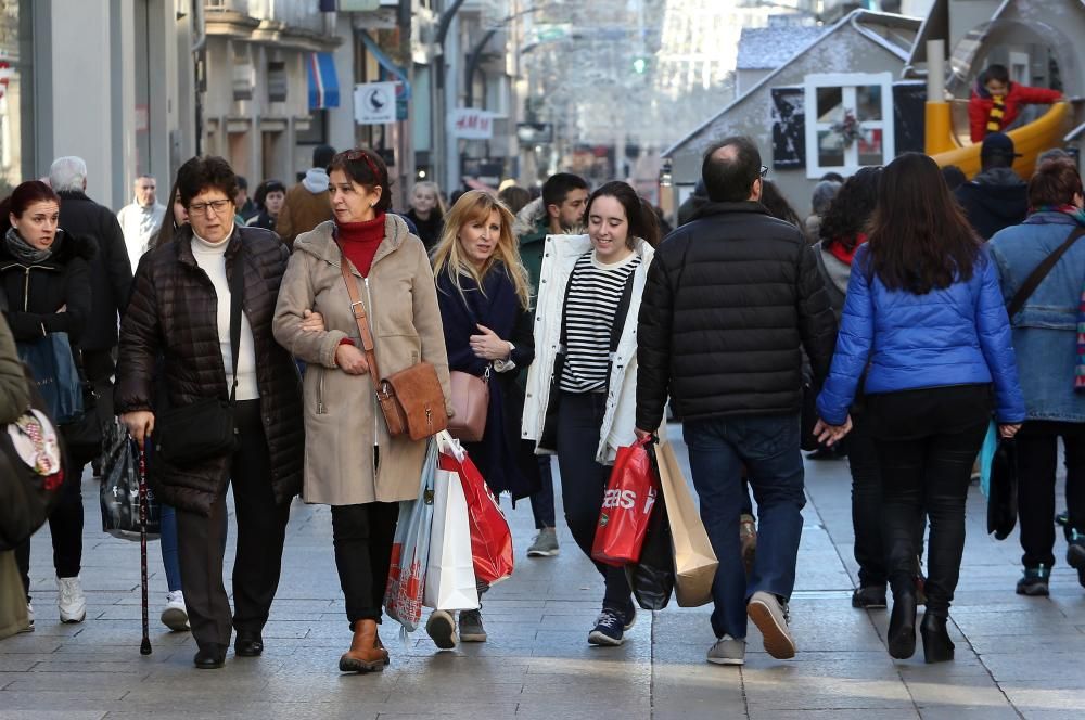 El primer día de rebajas, en el centro de Vigo