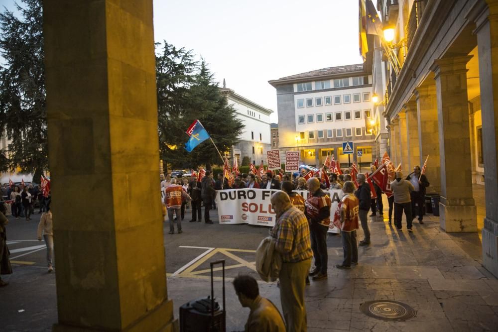 Manifestación de los trabajadores de Duro Felguera