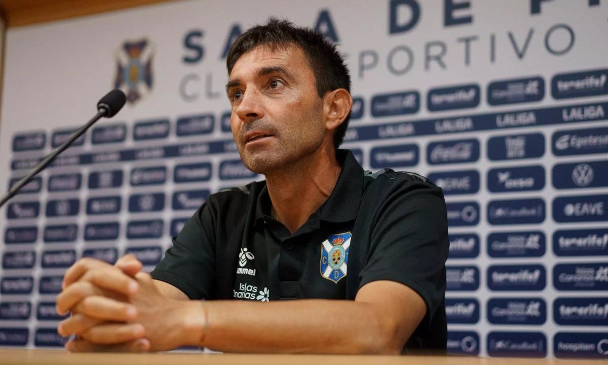 Asier Garitano en sala de prensa