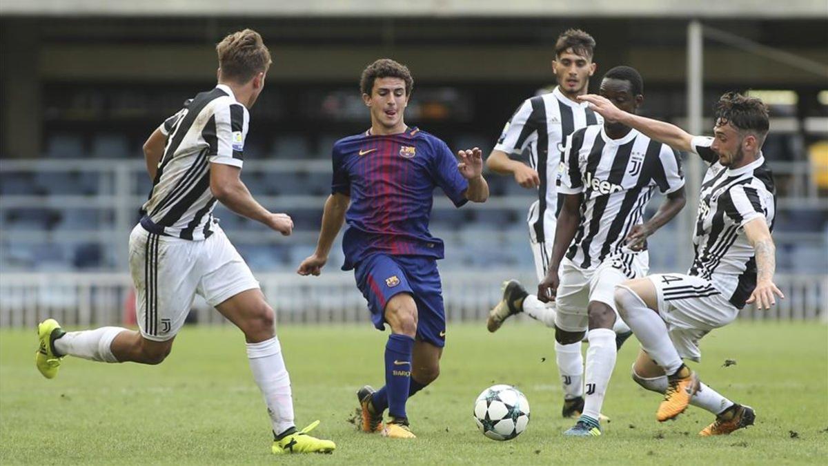 Morey ante la Juventus Juvenil en la Youth League de la temporada pasada