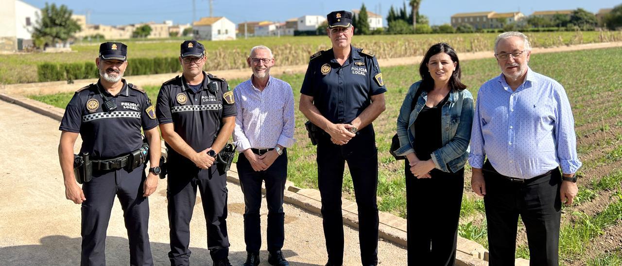 Patrulla policial de la huerta.