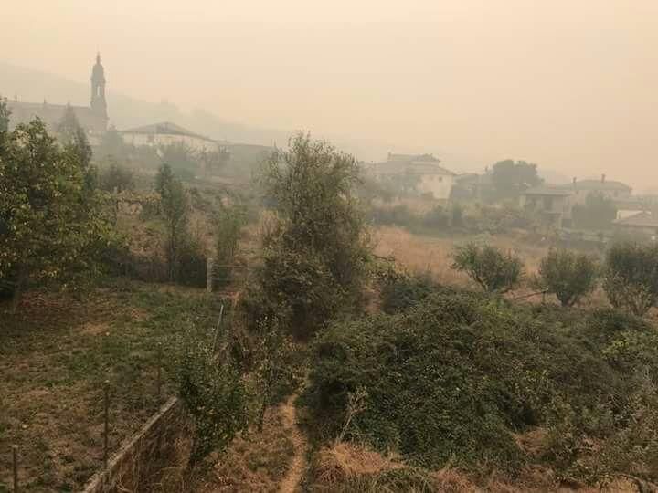 Incendios en Galicia: el humo llega a la provincia de Zamora