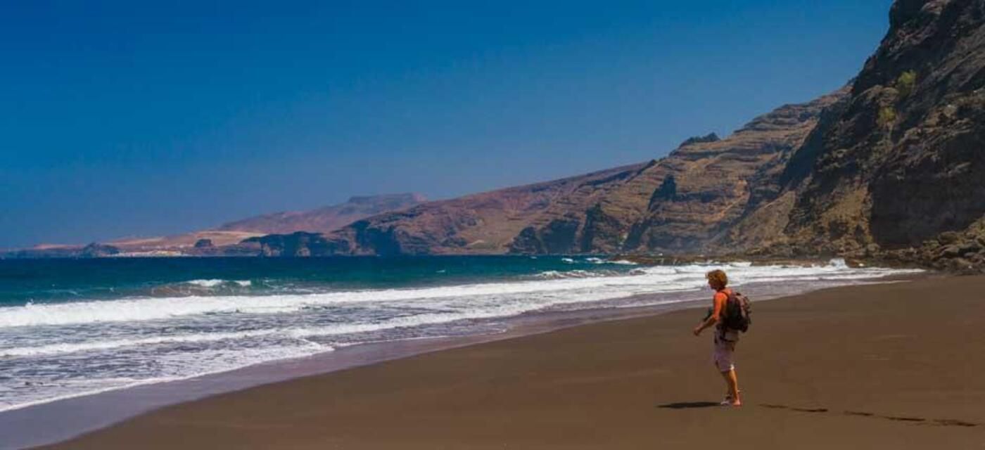 Playa de Faneroque, en el municipio de Agaete, en el norte de Gran Canaria.