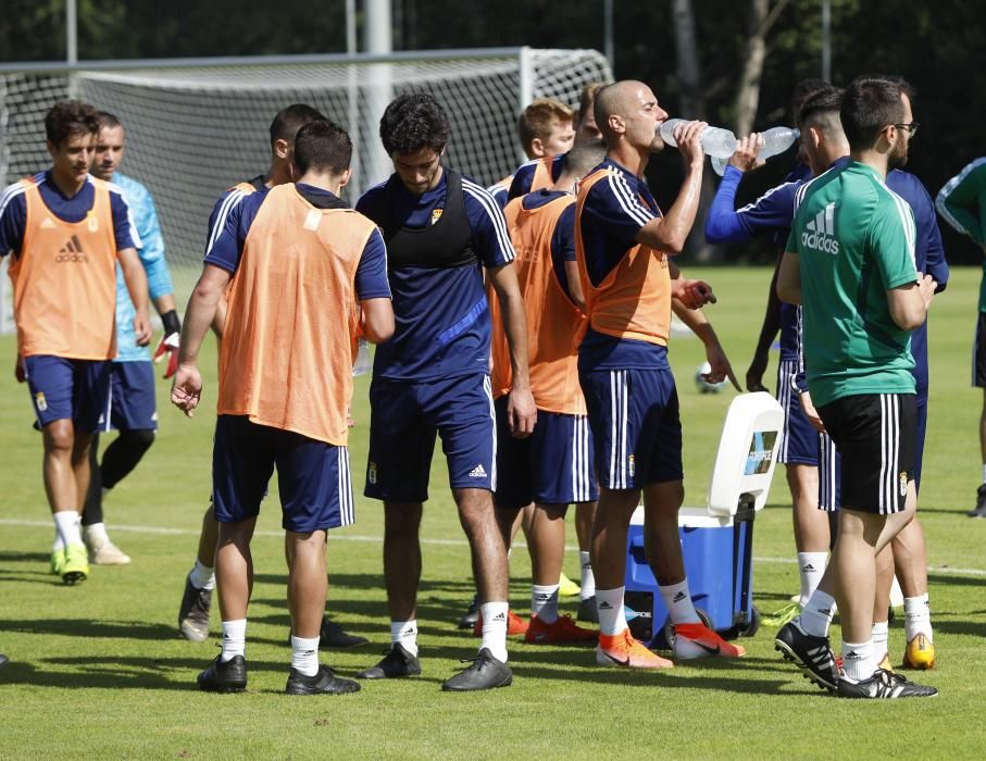 Entrenamiento del Oviedo en El Requexón