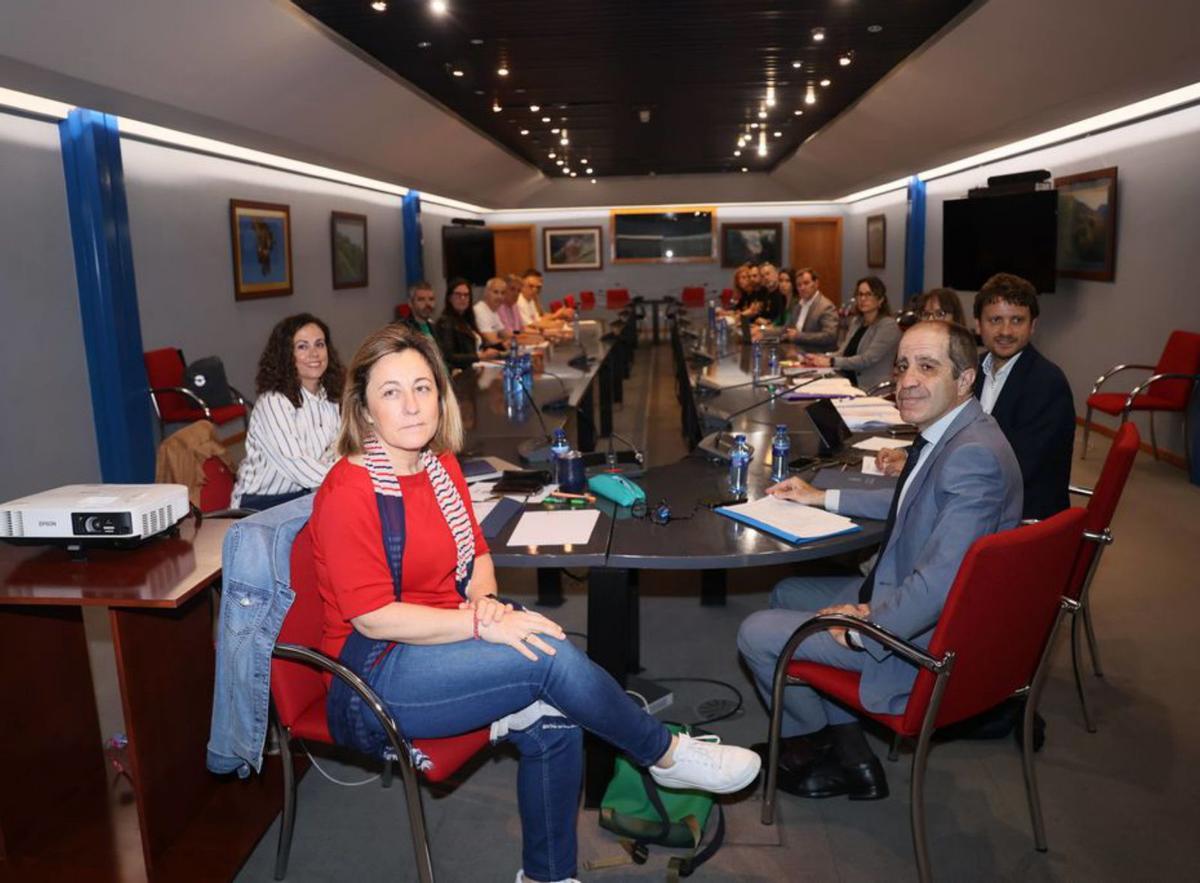 Lydia Espina, en la última negociación antes de su dimisión.