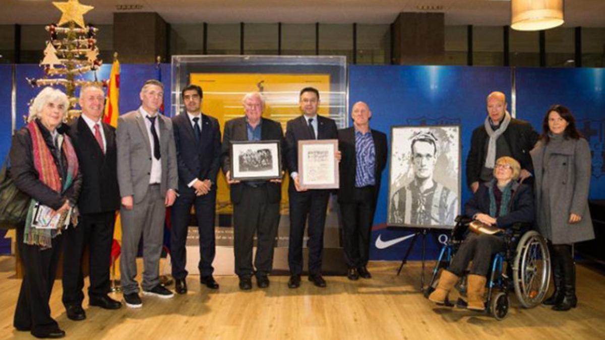 Patrick O'Connell tuvo un pequeño homenaje este miércoles en el Camp Nou