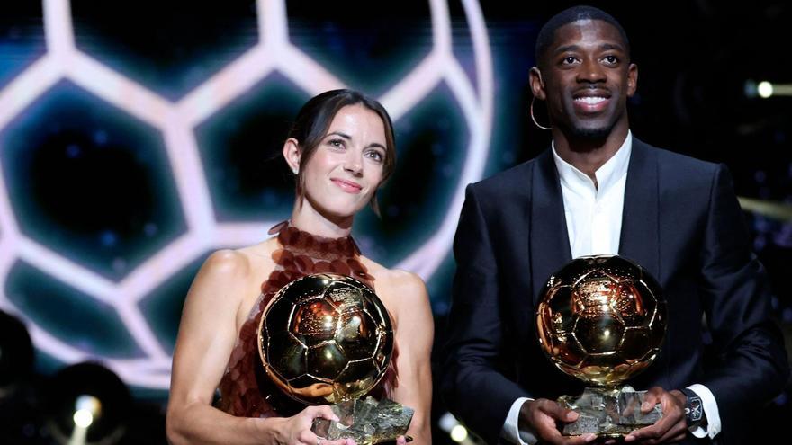 Aitana Bonmatí y Ousmane Dembélé, ganadores del Balón de Oro 2025.