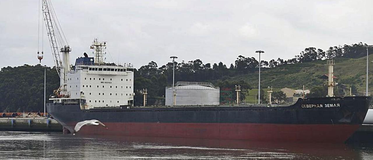 El buque “Severnaya Zemlya”, en el muelle de Valliniello. | R. S.