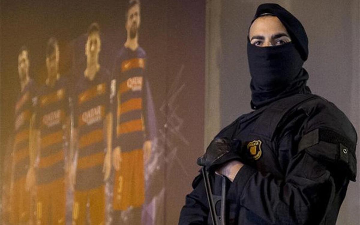 Máxima seguridad en el Camp Nou en la previa del Barça-Roma