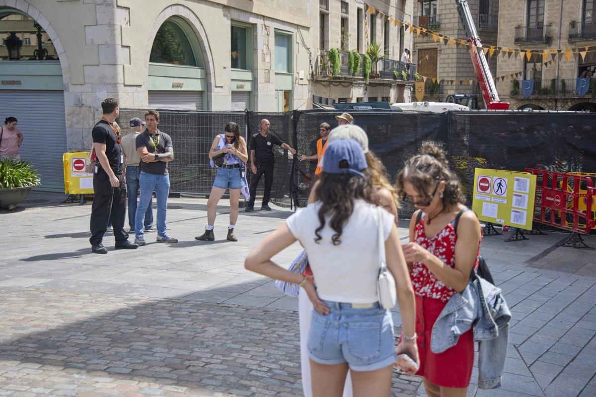 La plaça del Vi en acció