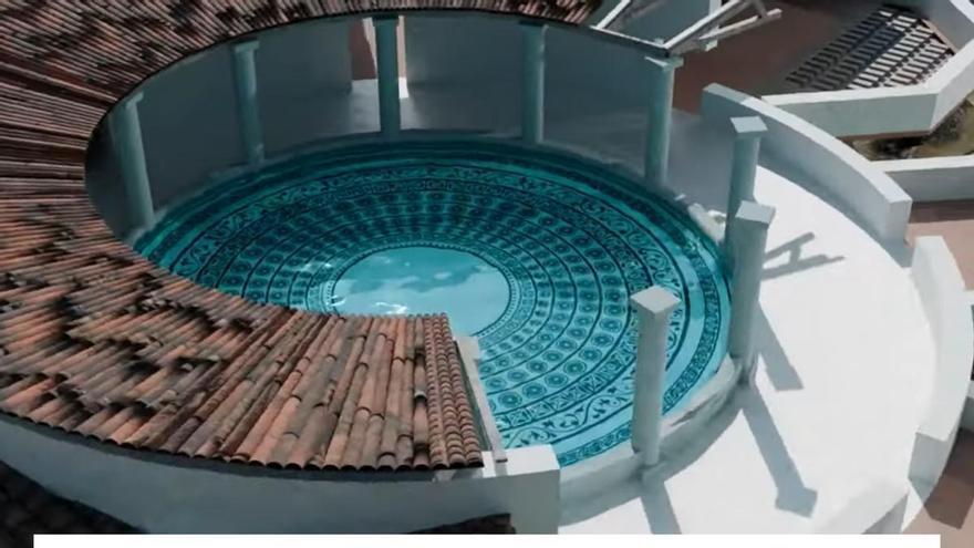 Calp te abre las puertas y te muestra el mosaico circular de Banys de la Reina como nunca lo habías visto