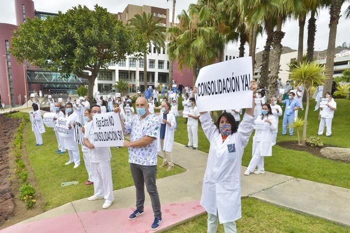 Manifestación de médicos temporales.