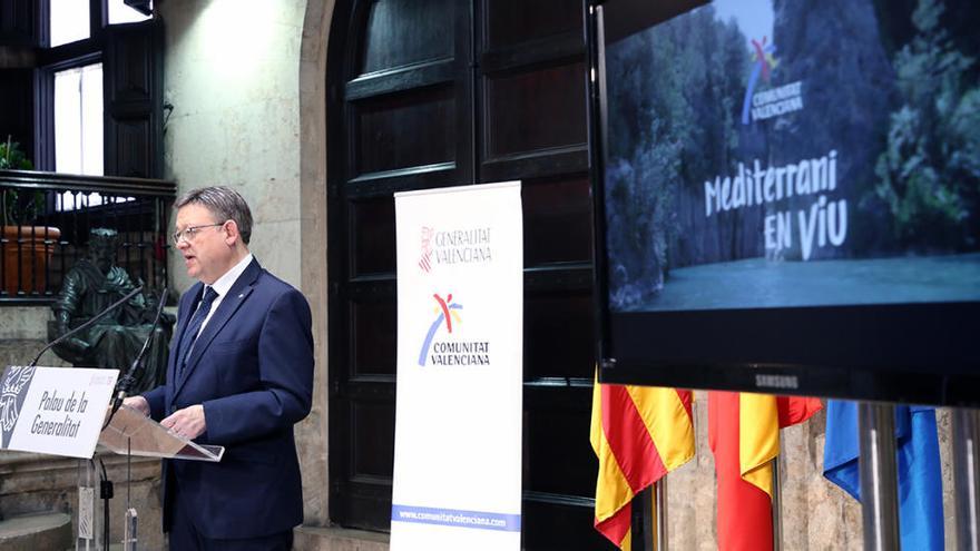 Ximo Puig durante la presentación al sector del anteproyecto de la Ley del Turismo