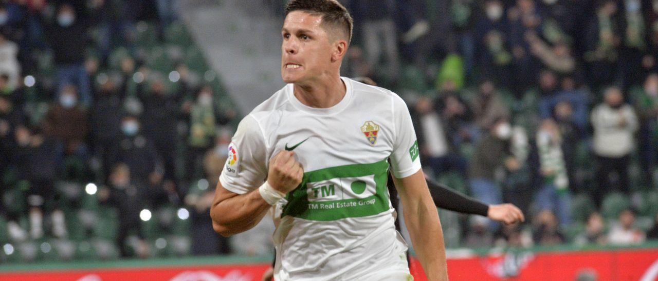 Guido Carrillo celebró con rabia su primer gol &quot;válido&quot; de la temporada