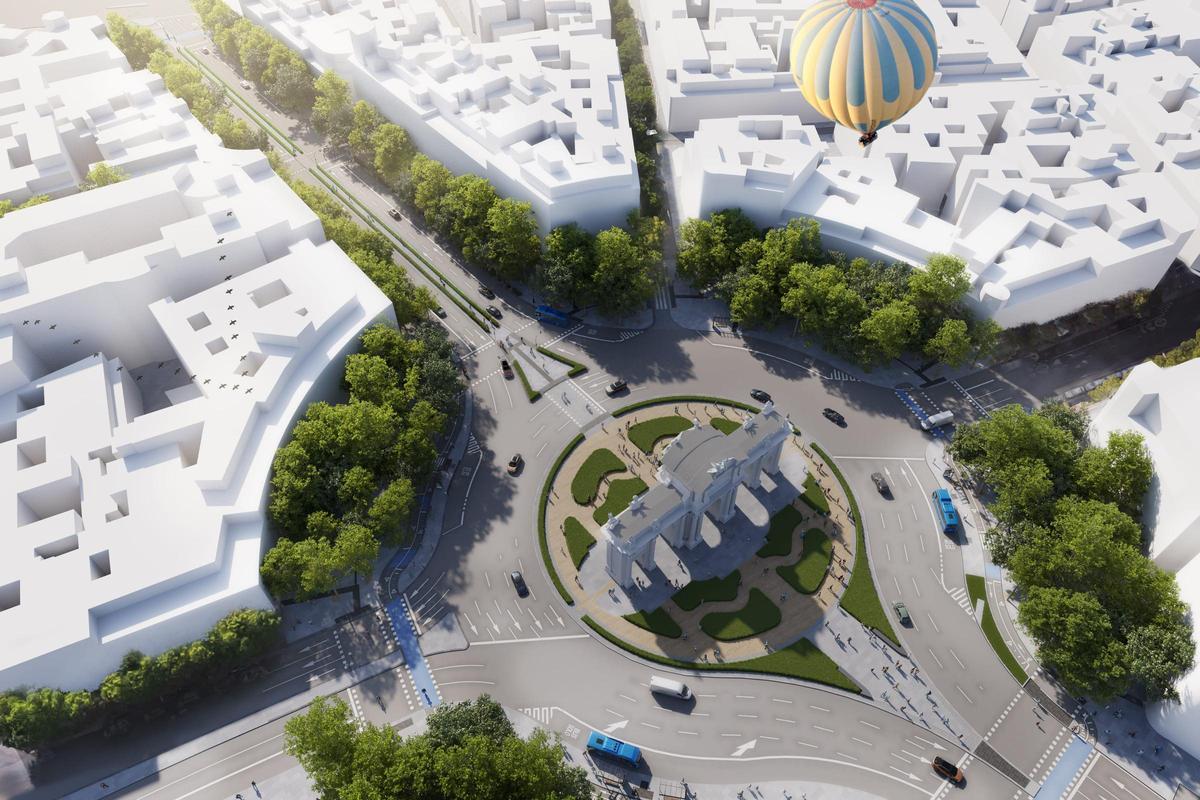 Simulación del aspecto de la calle Alcalá tras la remodelación.